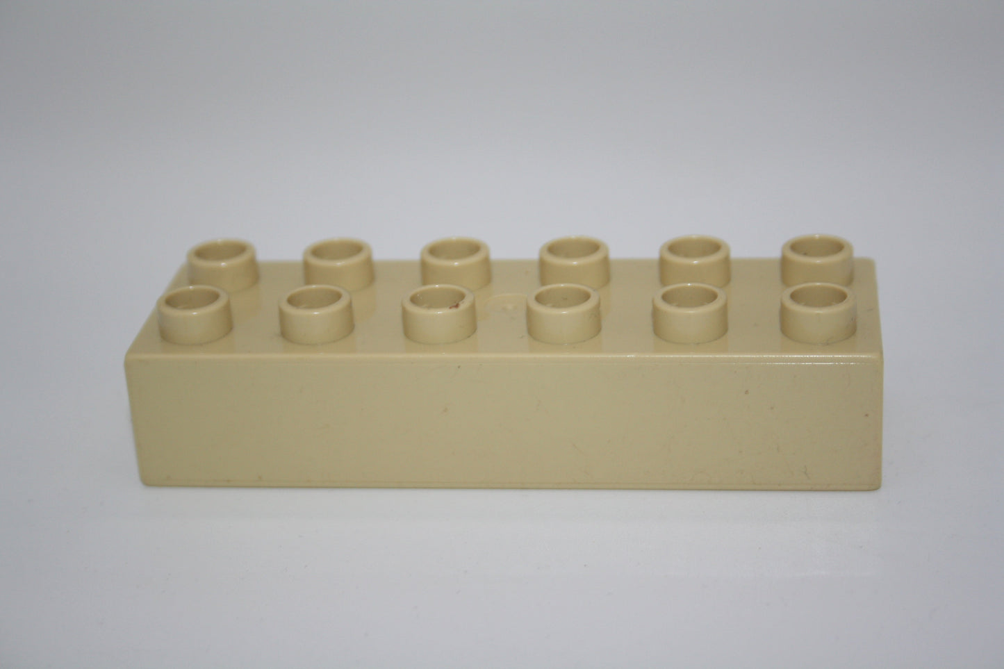Duplo - 12er Steine (2x6 Noppen) - versch. Farben - Grundbausteine - einzelne Steine - beige - Einzelne Steine