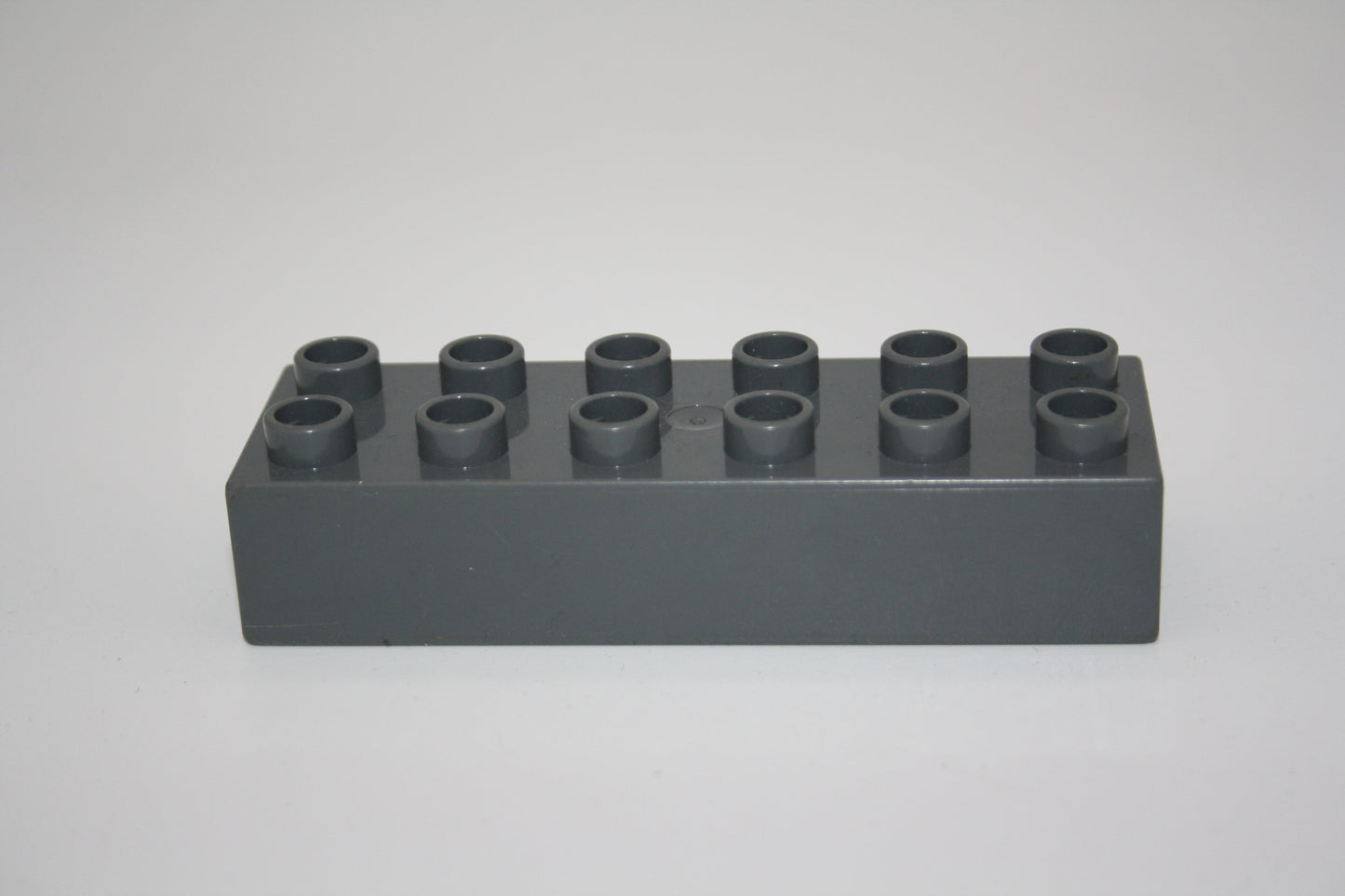 Duplo - 12er Steine (2x6 Noppen) - versch. Farben - Grundbausteine - einzelne Steine - dunkelgrau - Einzelne Steine