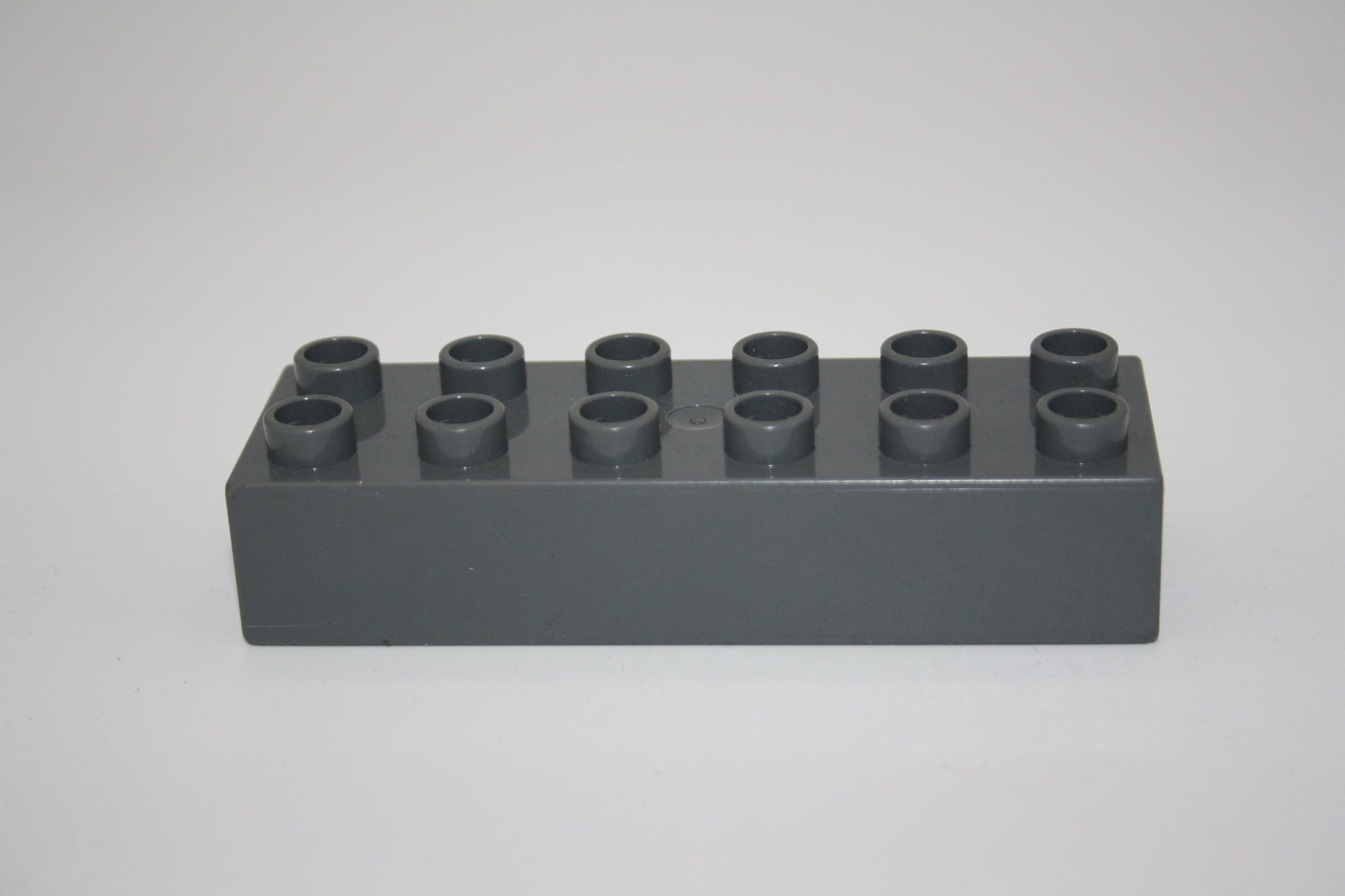 Duplo - 12er Steine (2x6 Noppen) - versch. Farben - Grundbausteine - einzelne Steine - dunkelgrau - Einzelne Steine