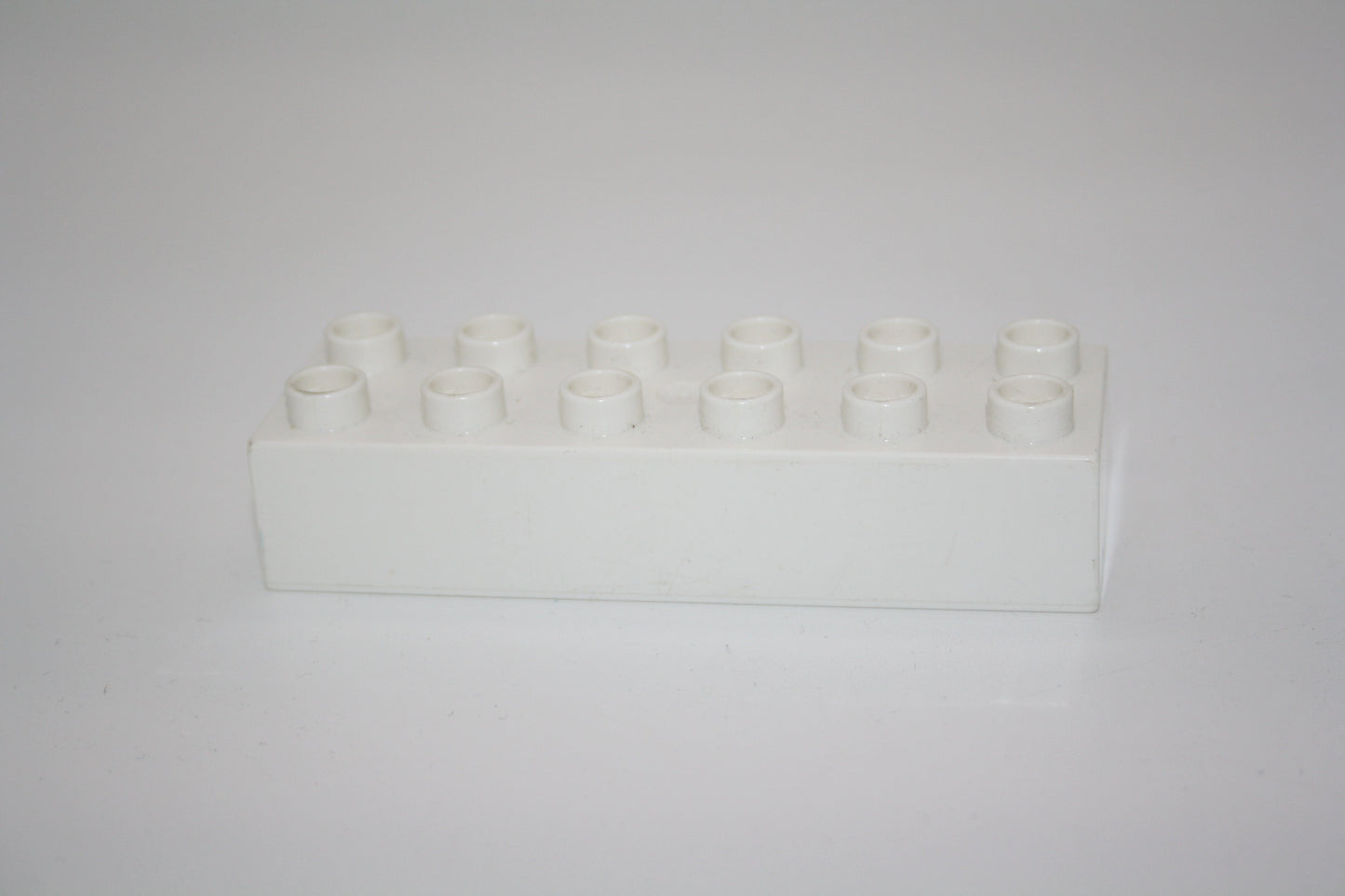 Duplo - 12er Steine (2x6 Noppen) - versch. Farben - Grundbausteine - einzelne Steine - weiß - Einzelne Steine