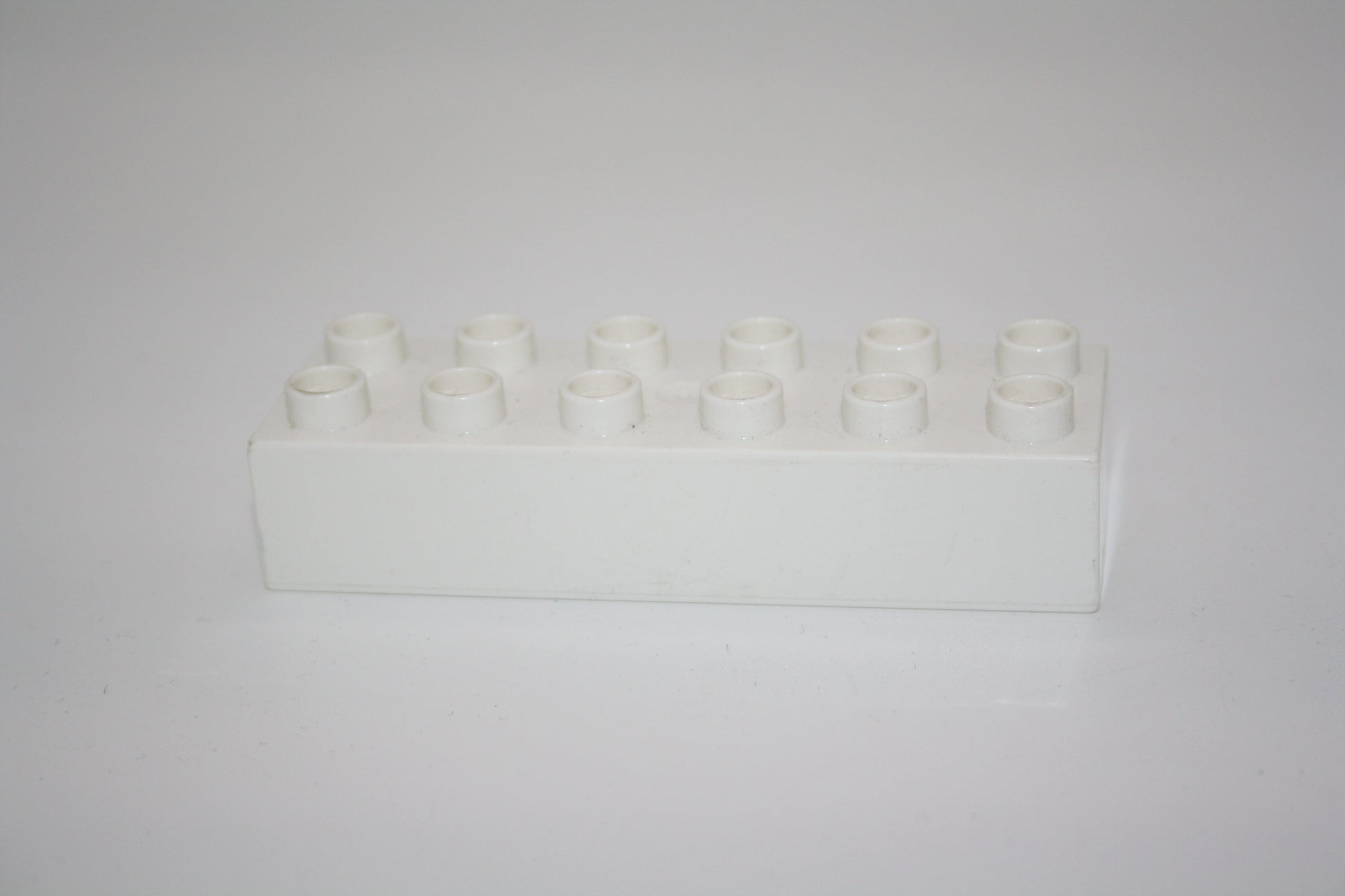 Duplo - 12er Steine (2x6 Noppen) - versch. Farben - Grundbausteine - einzelne Steine - weiß - Einzelne Steine