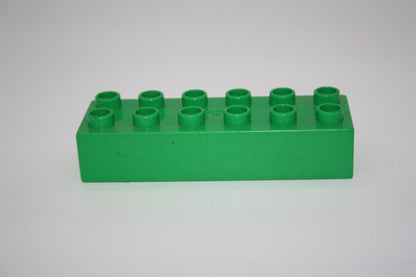 Duplo - 12er Steine (2x6 Noppen) - versch. Farben - Grundbausteine - einzelne Steine - grün - Einzelne Steine
