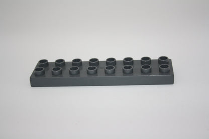 Duplo - 16er Plättchen/2x8 Platten - versch. Farben - Bauplatten - Grundplatten - dunkelgrau - Platten
