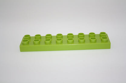 Duplo - 16er Plättchen/2x8 Platten - versch. Farben - Bauplatten - Grundplatten - limettengrün - Platten