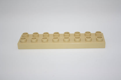 Duplo - 16er Plättchen/2x8 Platten - versch. Farben - Bauplatten - Grundplatten - beige - Platten