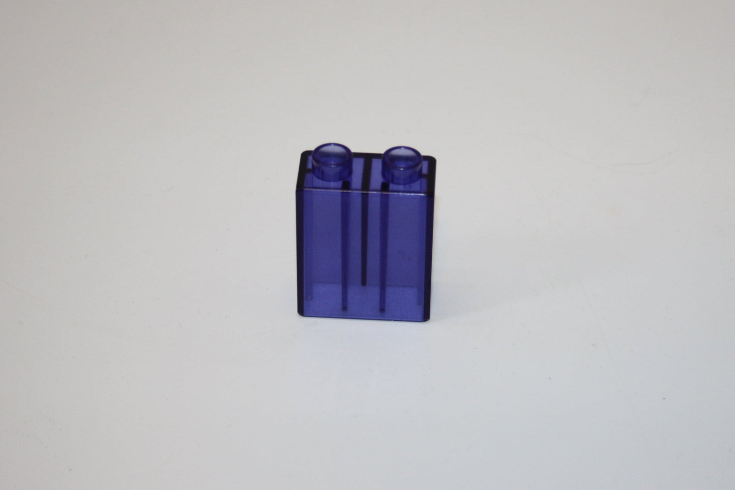 Duplo - 2er Glasstein (1x2 Noppen) - lila Transparent - 2er Stein - Motivstein - Sparpakete