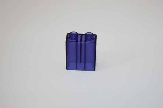 Duplo - 2er Glasstein (1x2 Noppen) - lila Transparent - 2er Stein - Motivstein - Sparpakete