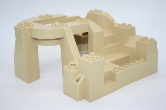Duplo - 3D Platte Steinbruch/Steinzeit - beige - Bauplatten - Grundplatten - Platten