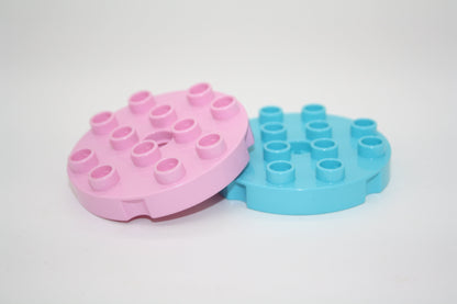 Duplo - 4x4 rund Platten - versch. Farben - Bauplatten - Grundplatten - Platten