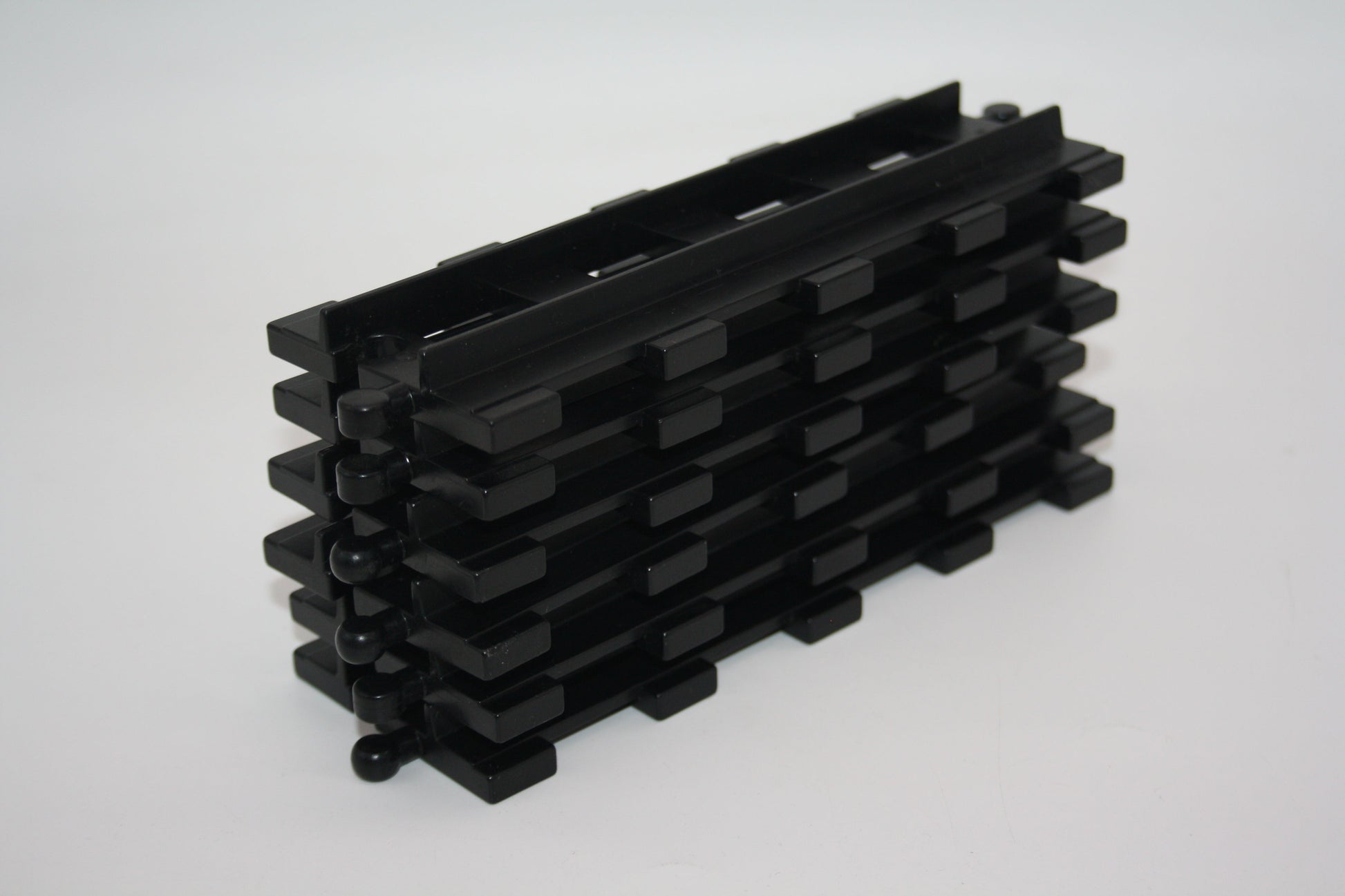 Duplo - 6x Gerade Gleise - schwarz - Schienen - Eisenbahn - Schienen/Gleise