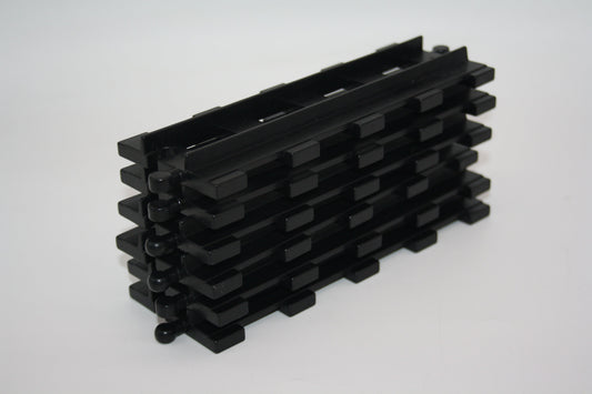 Duplo - 6x Gerade Gleise - schwarz - Schienen - Eisenbahn - Schienen/Gleise