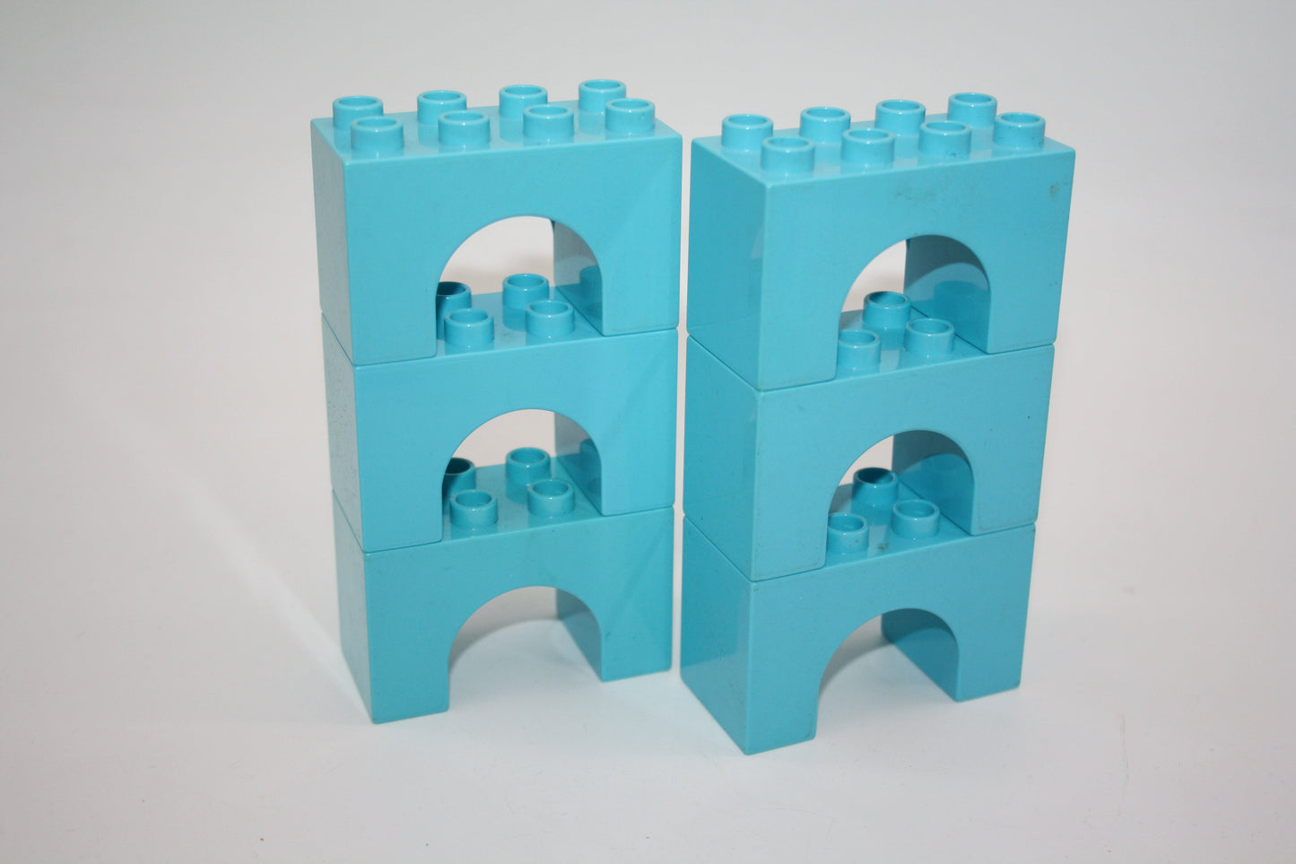 Duplo - 6x Stützsteine 2x4 Noppen - versch. Farben - Sparpakete - hellblau-neu-Bogen - Sparpakete