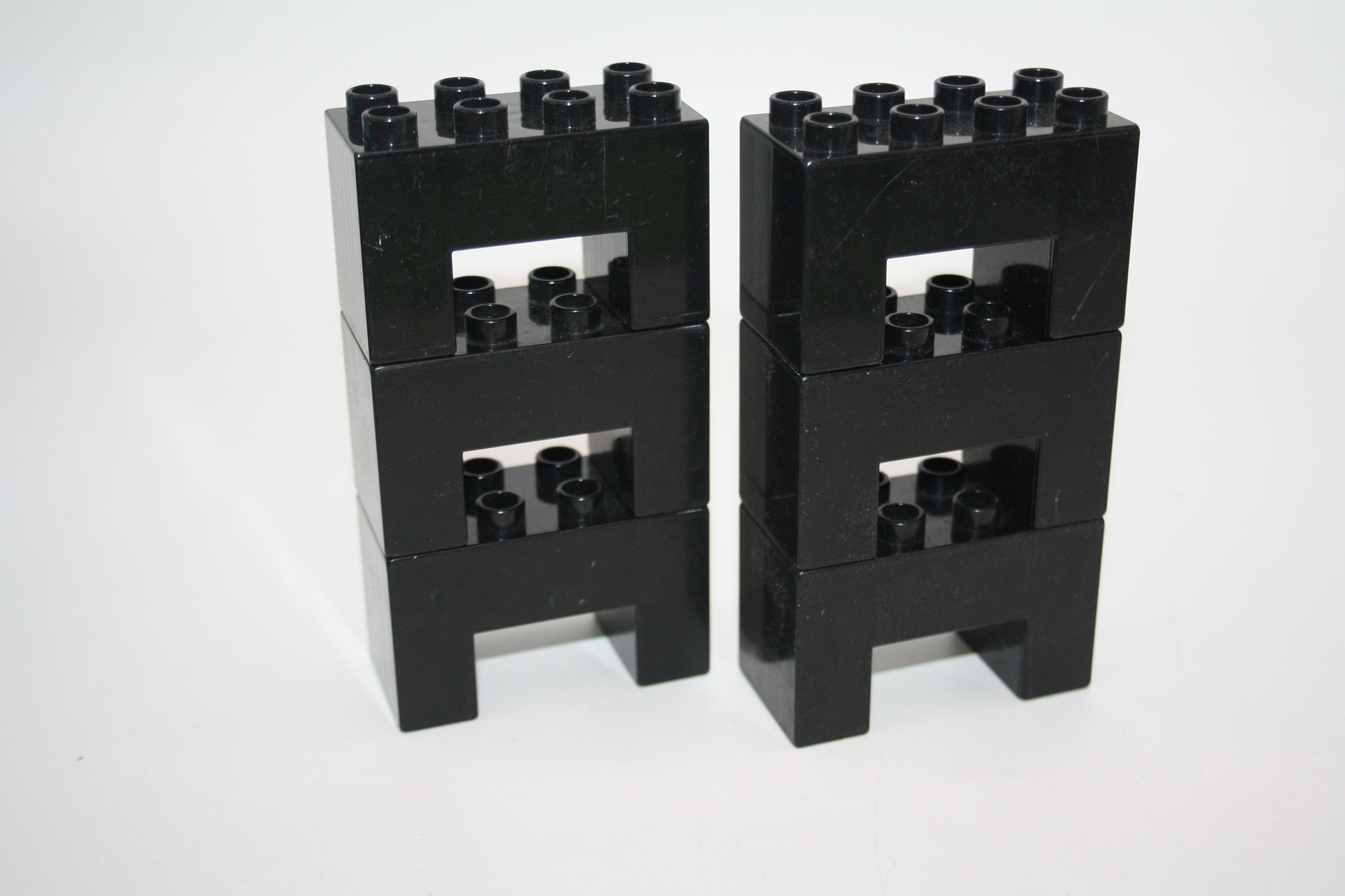 Duplo - 6x Stützsteine 2x4 Noppen - versch. Farben - Sparpakete - schwarz - Sparpakete