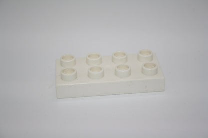 Duplo - 8er Plättchen/2x4 Platten - versch. Farben - Bauplatten - Grundplatten - weiß - Platten