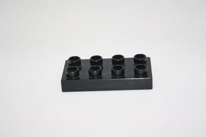 Duplo - 8er Plättchen/2x4 Platten - versch. Farben - Bauplatten - Grundplatten - schwarz - Platten