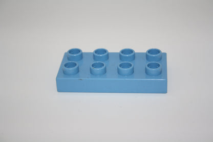 Duplo - 8er Plättchen/2x4 Platten - versch. Farben - Bauplatten - Grundplatten - hellblau - Platten