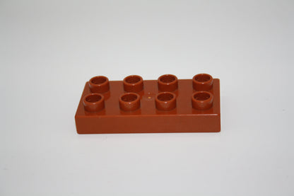 Duplo - 8er Plättchen/2x4 Platten - versch. Farben - Bauplatten - Grundplatten - hellbraun - Platten