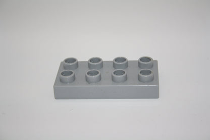 Duplo - 8er Plättchen/2x4 Platten - versch. Farben - Bauplatten - Grundplatten - hellgrau - Platten