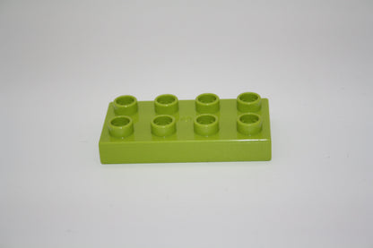 Duplo - 8er Plättchen/2x4 Platten - versch. Farben - Bauplatten - Grundplatten - limettengrün - Platten