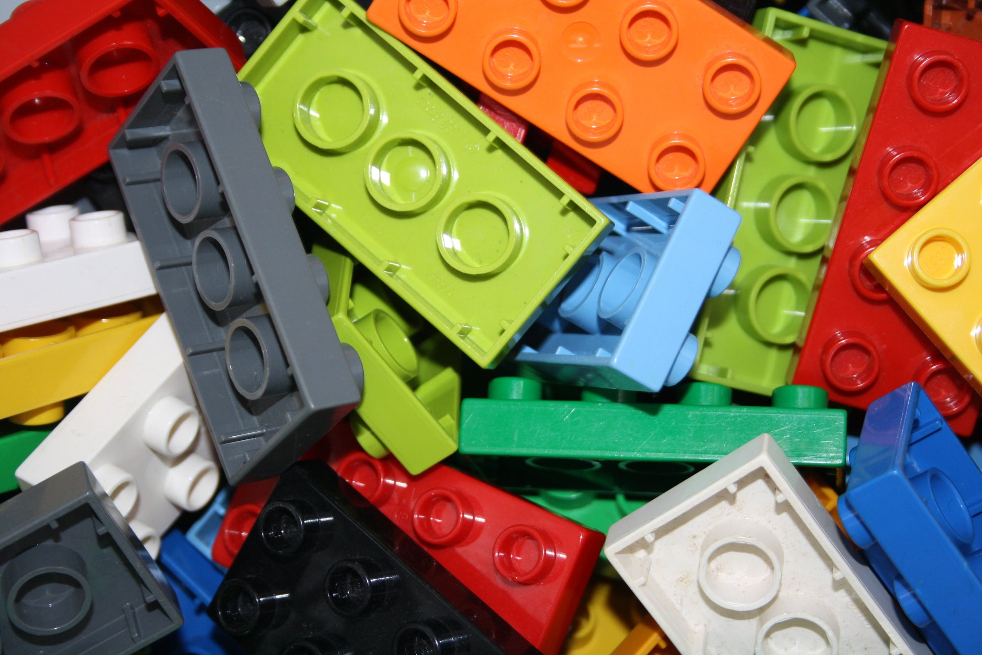 Duplo - 8er Plättchen/2x4 Platten - versch. Farben - Bauplatten - Grundplatten - Platten