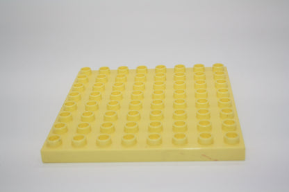 Duplo - 8x8 Platten - versch. Farben - Bauplatten - Grundplatten - cremegelb - Platten
