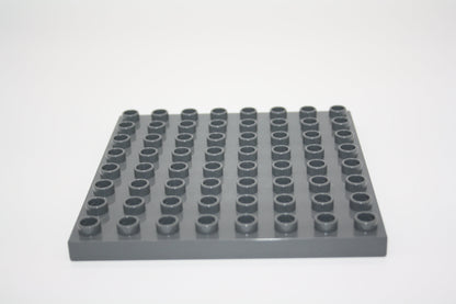 Duplo - 8x8 Platten - versch. Farben - Bauplatten - Grundplatten - dunkelgrau - Platten