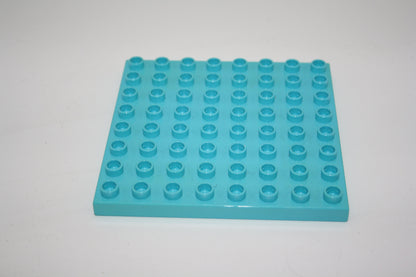 Duplo - 8x8 Platten - versch. Farben - Bauplatten - Grundplatten - hellblau-neu - Platten