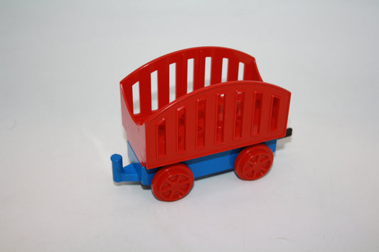 Duplo - alter Heuwagen - rot - Eisenbahn - Wagon/Waggon - Waggons