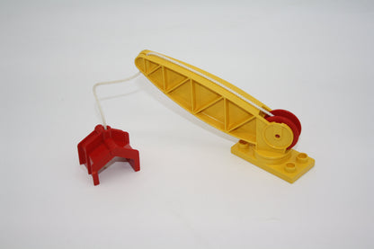 Duplo - alter Kran mit Haken/Seilwinde - versch. Farben - Werkzeug - Zubehör - gelb - Ersatzteile/Zubehör
