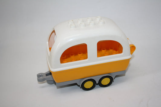 Duplo - Alter Wohnwagen - gelb/weiß - Anhänger - Fahrzeuge - Fahrzeuge