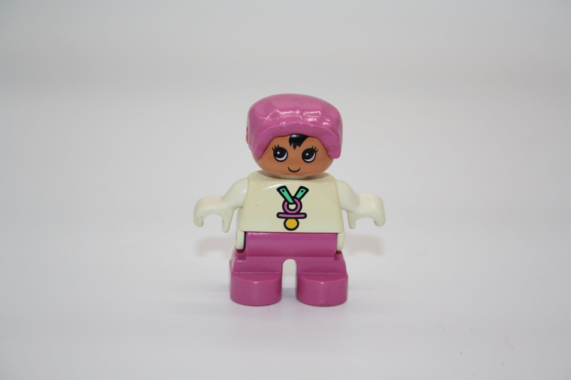 Duplo - Baby - pinke Hose/weißes Oberteil m. Schnuller - Figur - Baby