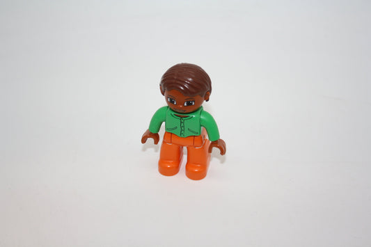 Duplo - braunhaarige Frau - orangene Hose/grünes Oberteil - Kelly - Figur - Frau
