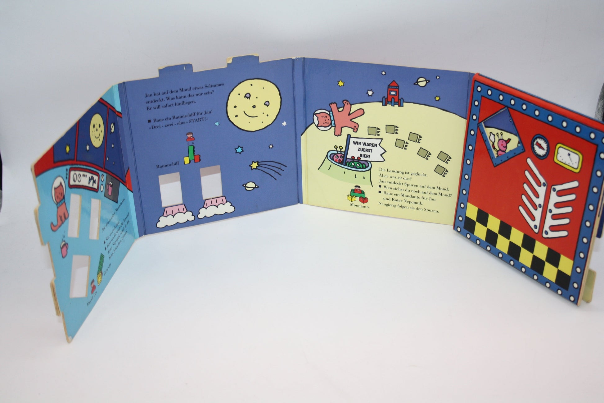 Duplo Buch - Jan fliegt zum Mond - Ausklappbares Bilderbuch zum Lesen und Spielen - Steine - Basics