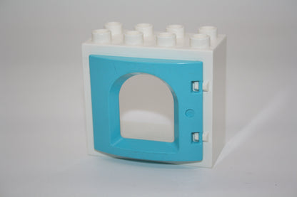 Duplo - Burgfenster (2x4 Noppen) - versch. Farben - Fenster - hellblau-neu - Fenster