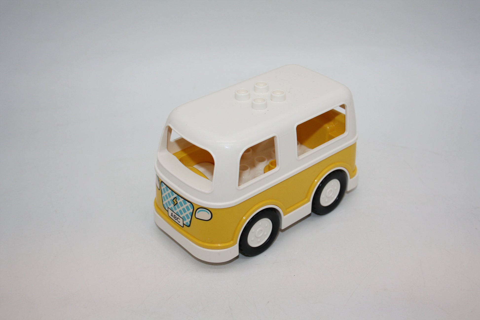 Duplo - Bus/Van Aufschrift ’ABC’ - gelb/weiß - Auto/PKW - neu/unbespielt - Waggons