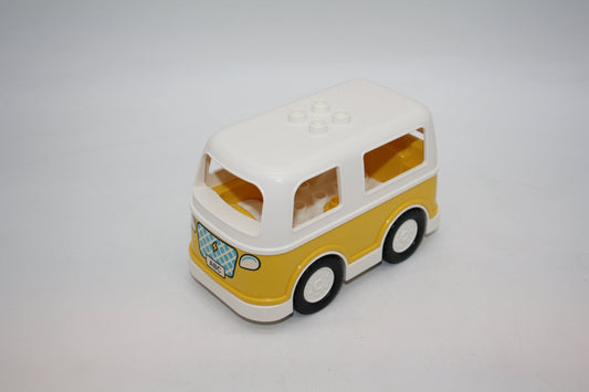 Duplo - Bus/Van Aufschrift ’ABC’ - gelb/weiß - Auto/PKW - neu/unbespielt - Waggons