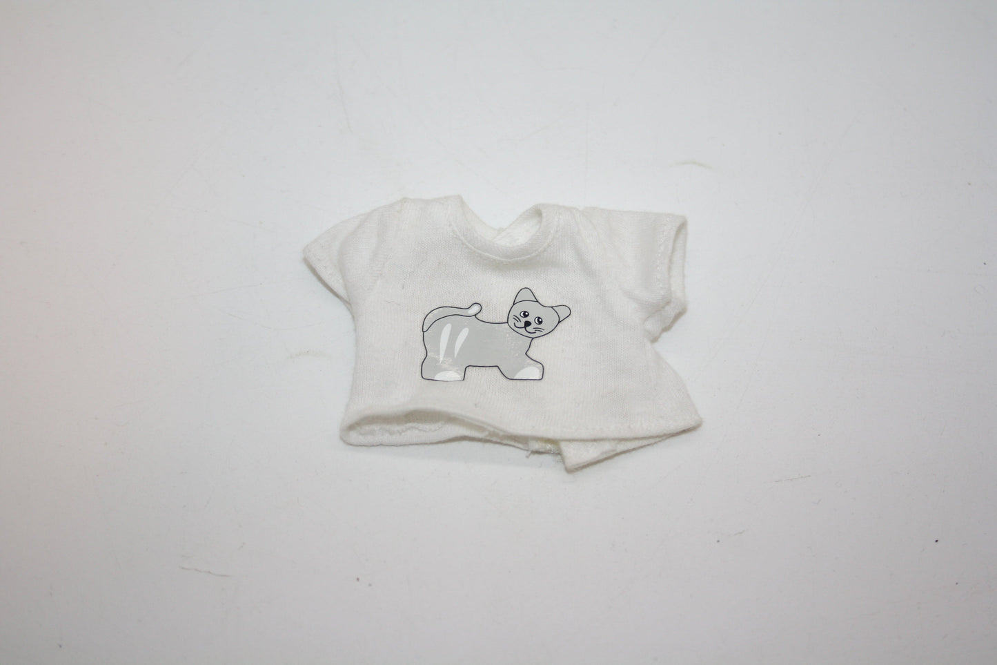 Duplo Dolls/Education - Weißes Oberteil mit Katze für Dolls/Puppen - Kleidung - Möbel - Dolls/Education