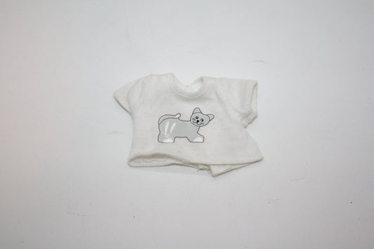 Duplo Dolls/Education - Weißes Oberteil mit Katze für Dolls/Puppen - Kleidung - Möbel - Dolls/Education