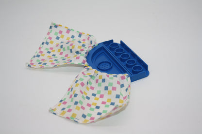 Duplo - Dusche m. Duschvorhang für Puppenhaus - blau/weiß - Einrichtung/Möbel - Kleinteile/Einzelteile