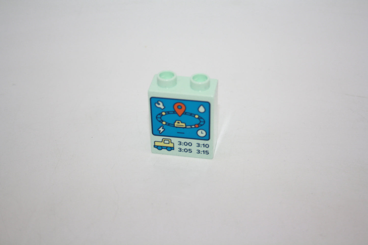 Duplo - Eisenbahn Fahrplan - 2er - 1x2Noppen - miint - Motivstein - neu/Unbespielt - Motivsteine