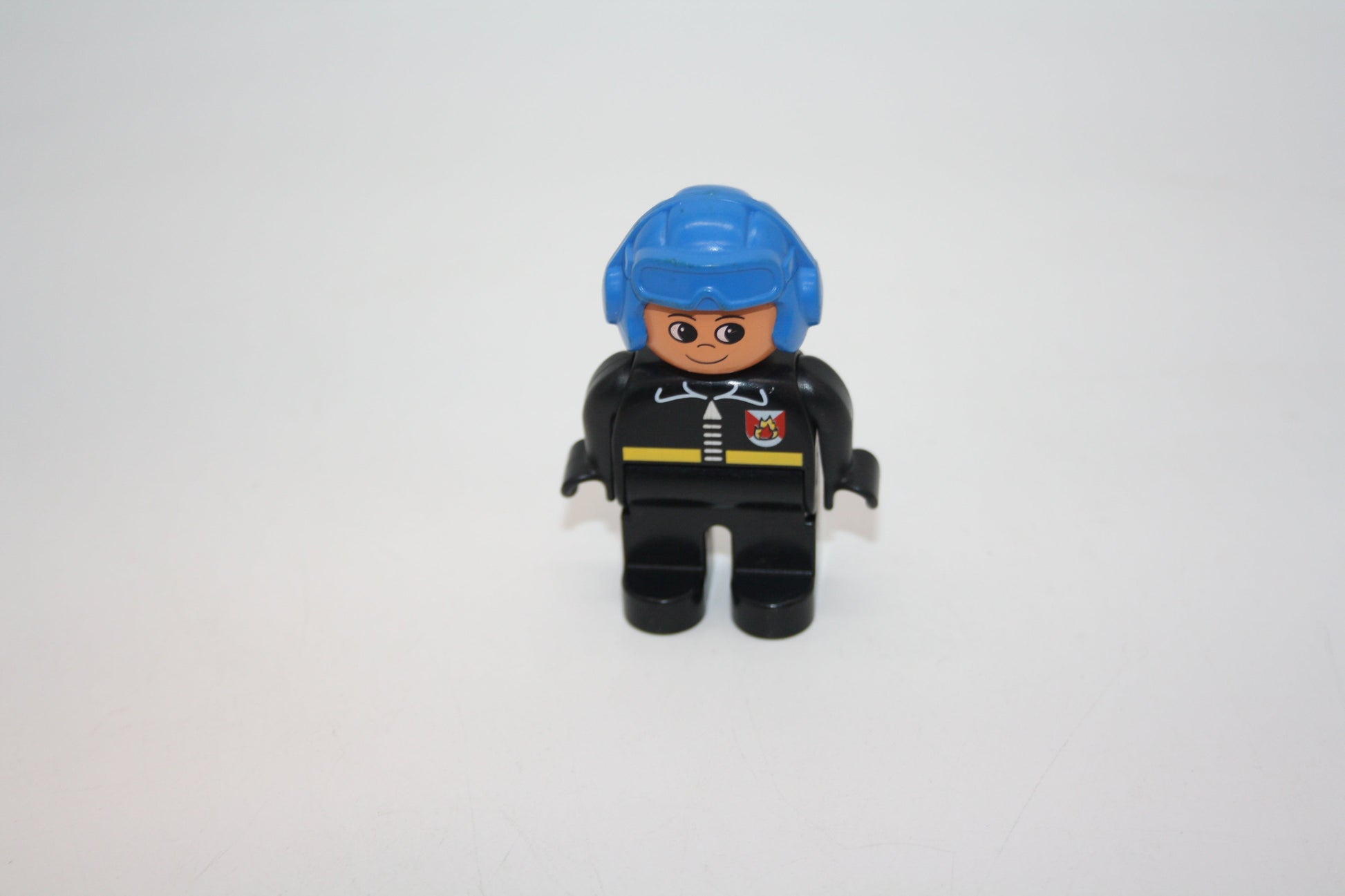 Duplo - Feuerwehrmann Pilot alt - blauer Helm - Feuerwehr - Figur - Feuerwehr