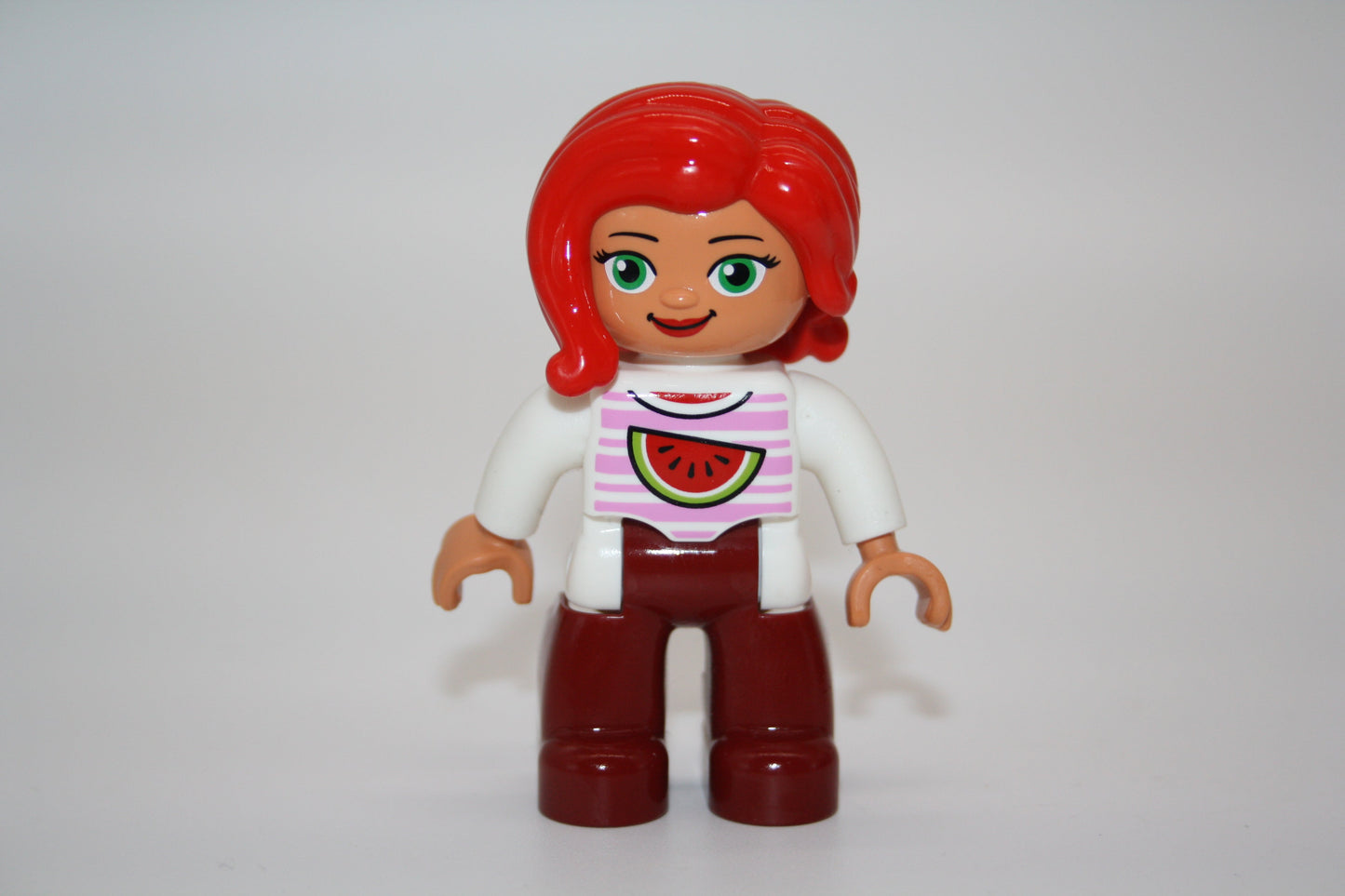 Duplo - Frau - rote Haare - dunkelrote Hose/Oberteil Melone - Lissi - Figur - Frau