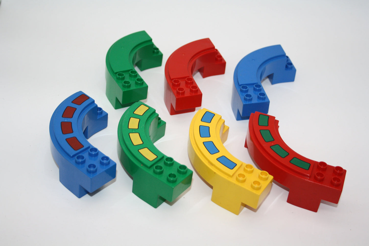 Duplo - gebogene Schienen/Straßen für Autobahn - versch. Farben - Einzelteile - Zubehör - Schienen
