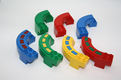 Duplo - gebogene Schienen/Straßen für Autobahn - versch. Farben - Einzelteile - Zubehör - Schienen