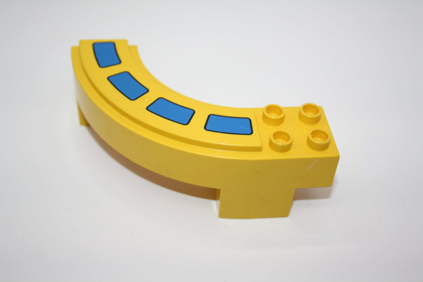 Duplo - gebogene Schienen/Straßen für Autobahn - versch. Farben - Einzelteile - Zubehör - gelb + Markierung - Schienen