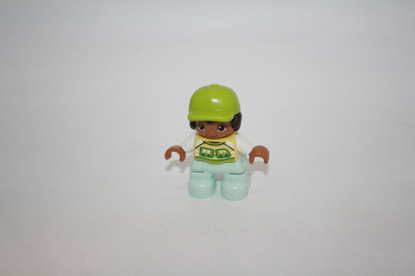 Duplo - Junge grüne Cappy gelbe Weste mit Eisenbahn - neu/unbespielt - Figuren