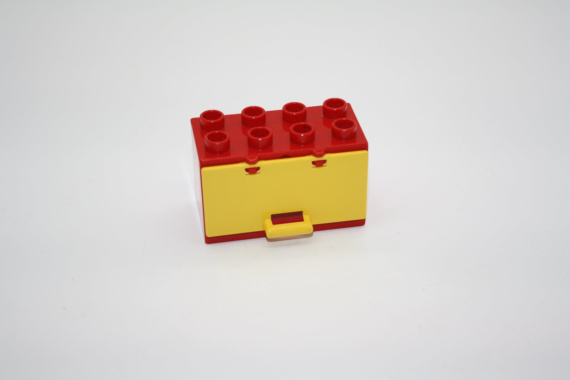 Duplo - Kofferraum/Schrank/Fach mit Klappfunktion -rot/gelb - Ersatzteil - Fahrzeuge - Ersatzteil