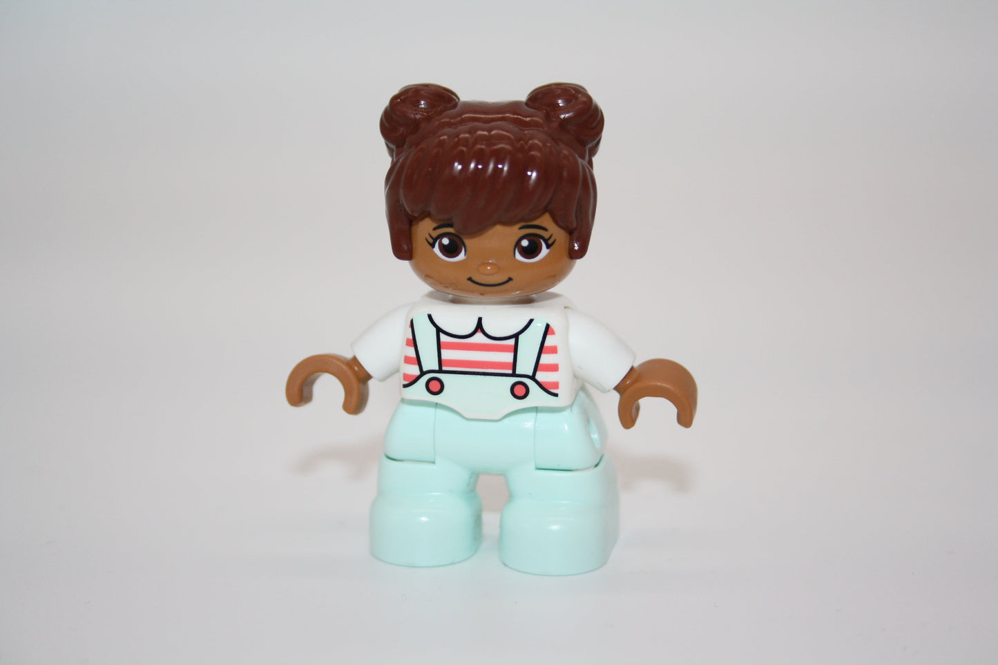 Duplo - Mädchen - minte Latzhose/gestreifter Pulli - Figur - Mädchen