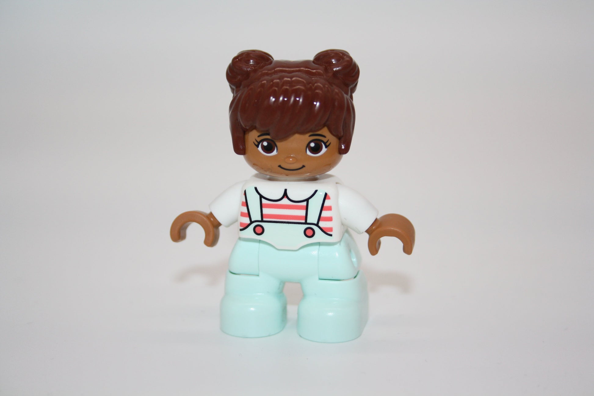 Duplo - Mädchen - minte Latzhose/gestreifter Pulli - Figur - Mädchen
