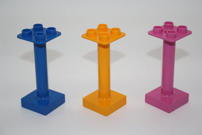 Duplo - mittlere Stützen/Säulen - versch. Farben - Einrichtung - Bauelement - Bauelemente